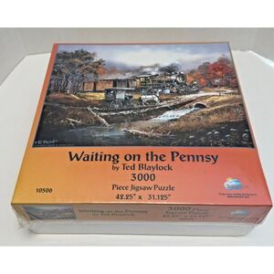 New! SunsOut "Waiting on the Pennsy" 3000 Piece Jigsaw Puzzle by Ted Blaylock